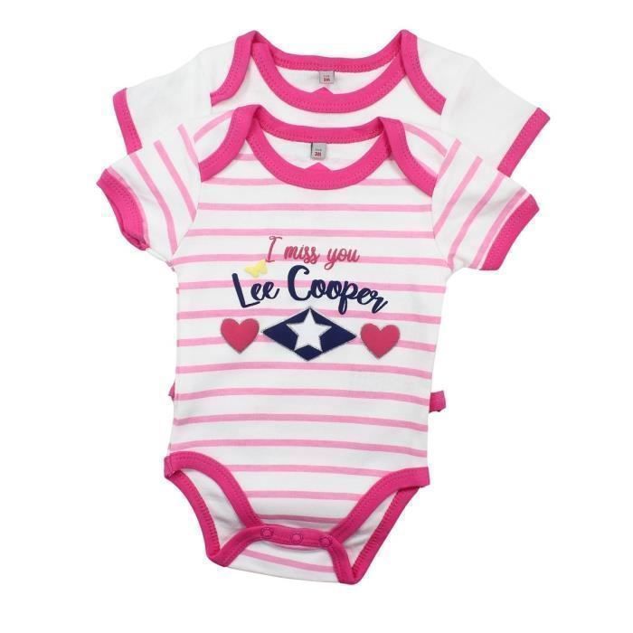 Body - Lee Cooper - LC11876-C S2-3M - Lot de 2 - Rose - Fille - Enfant