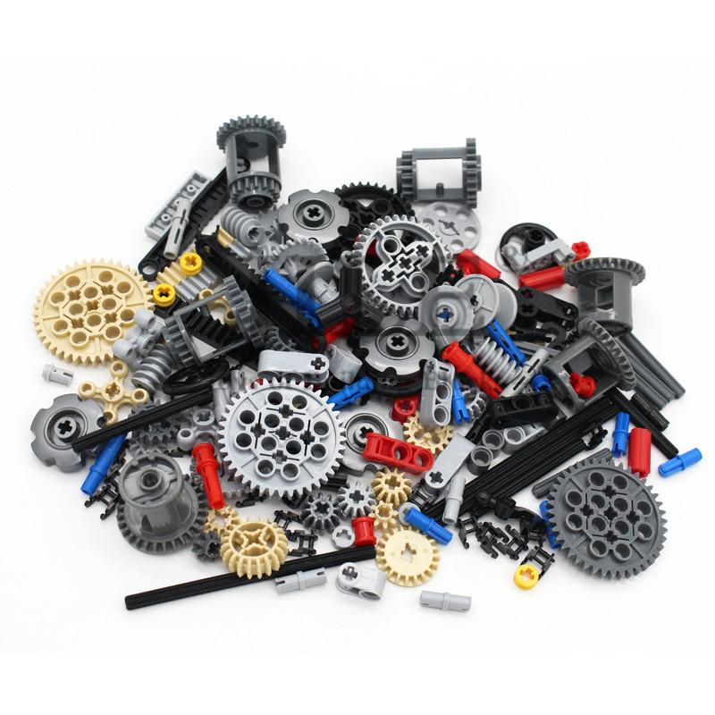 116pcs MOC Bulk Technical Parts Pin Liftarm Block Bricks Playset Axle Connector Gear 40 Tooth Brick Playset Fits For Technology Toys Playsetss
