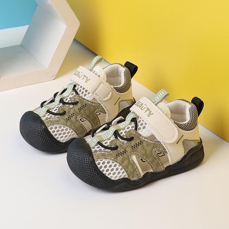 New Spring/Summer Soft Sole Closed Toe Sandals for Boys (1-3 Years) & Breathable Non-Slip Sandals for Girls