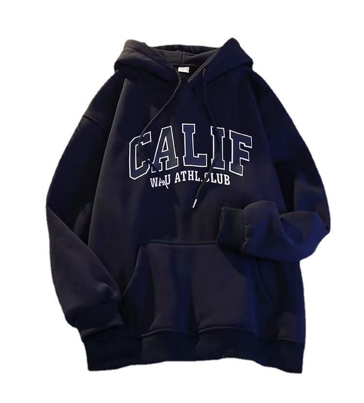 Men's Oversize Velvet Sweatshirt, Autumn/Winter 2022 Korean Style Trend