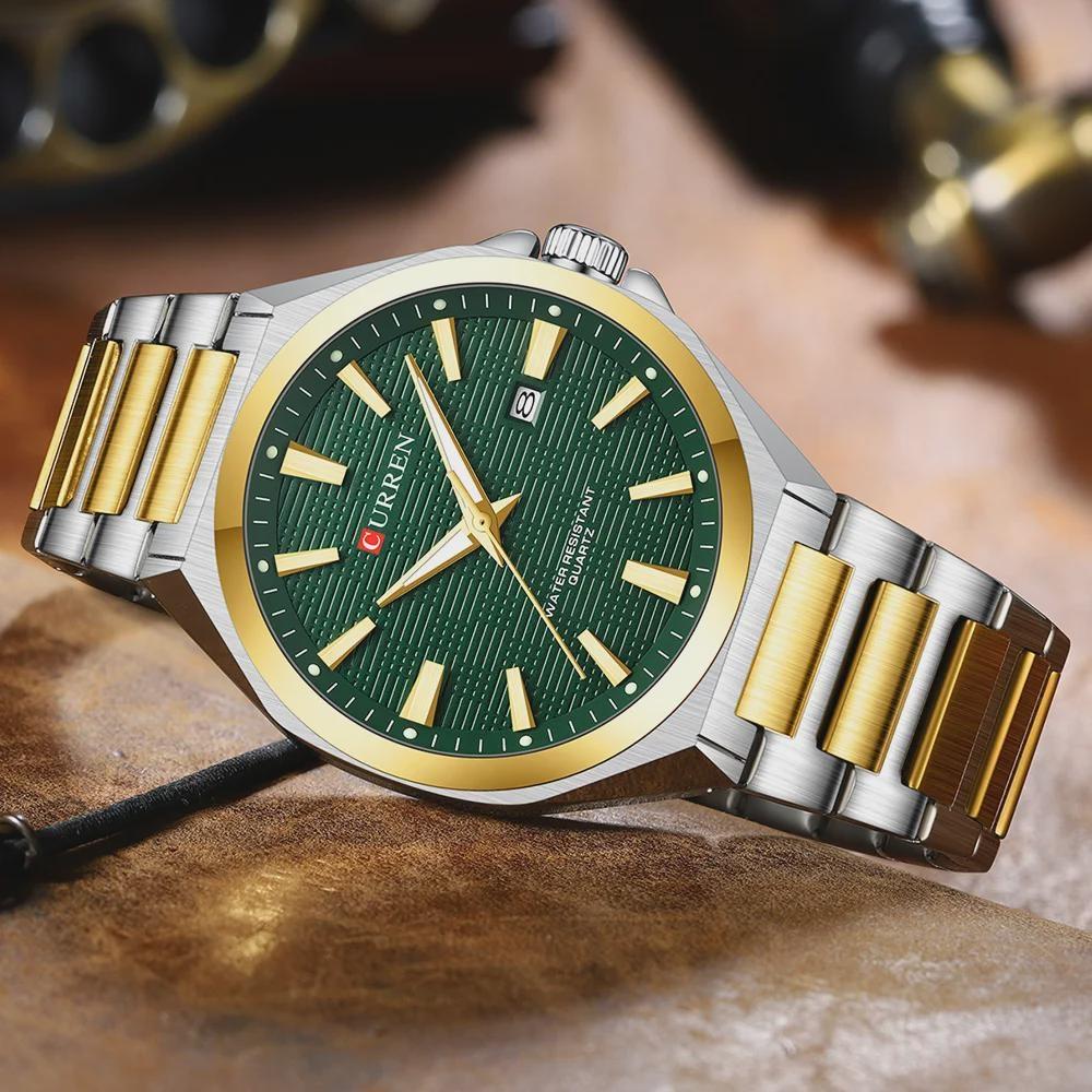 CURREN Fashion Quartz Clock Waterproof Luminous Date Stainless Steel Watches For Men Luxury Business Wristwatch