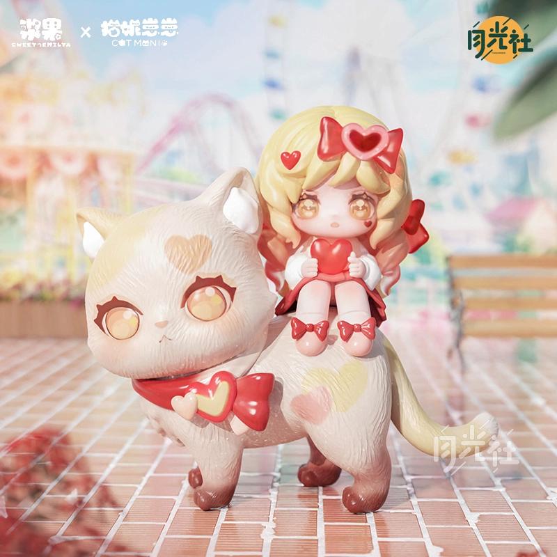 Süße Emilya X Katze Moni Serie Sammelbares Kätzchen Figur Niedliche Schreibtisch Dekoration Geburtstagsgeschenk für Mädchen Trendiges Spielzeug