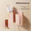 Wall-Mounted Charging Holder: Adhesive Phone Bracket for Bathroom, Kitchen, and Bedside Storage.