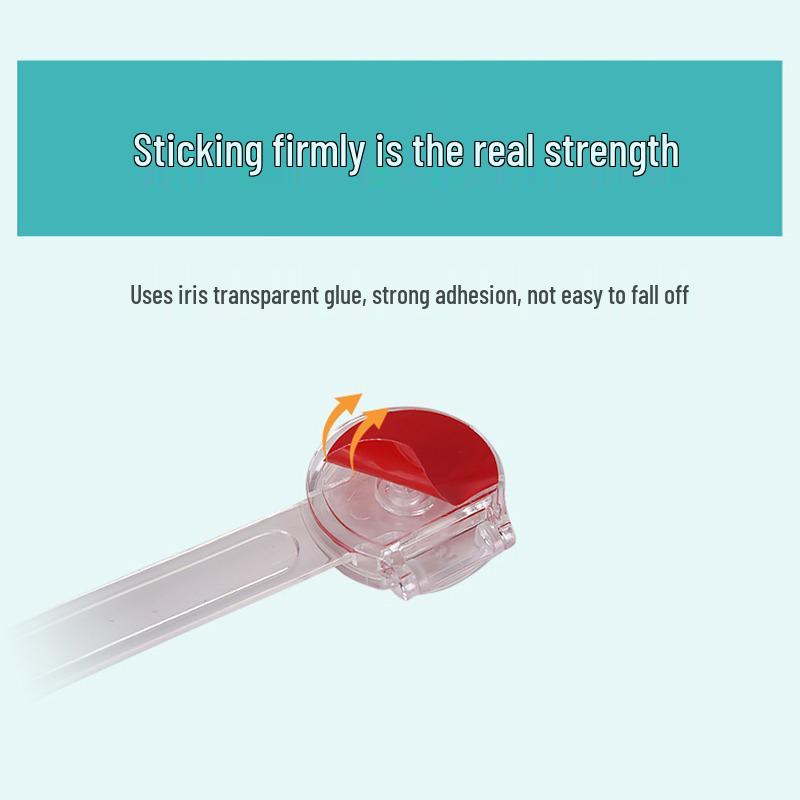 Children's Adjustable Safety Lock for Drawers, Cabinets, and Refrigerators - Anti-Pinch, Transparent, Baby-Proof Latch.