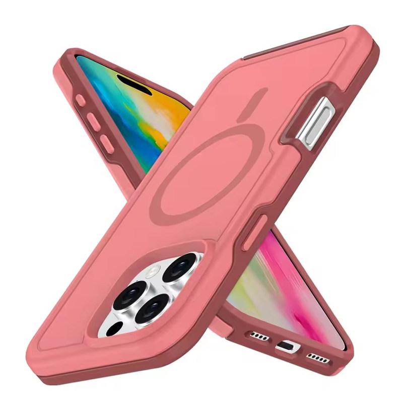 Dual Layer Protect Armour Phone Case for IPhone 16 15 14 13 12 11 Pro Max Plus Samsung S24 Ultra for Magsafe Magnetic Wireless Charge Shockproof Cover