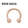1PC metal Horseshoe Fake Nose Ring C Clip Septum Lip stainless steel Real Piercing Nose Rings Hoop For Women Men Jewelry