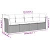 Vidaxl 4-Cz. Garden Furniture Set With Cushions, Beige, Poly Rattan