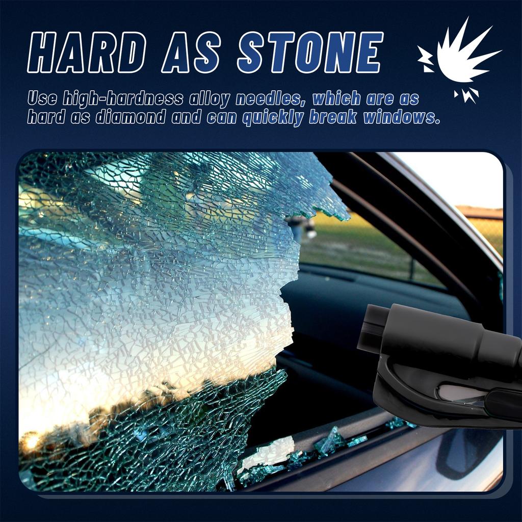Rayhong Car Emergency Hammer (1 piece) - Mini and portable car window breaker for emergency escape from the vehicle.