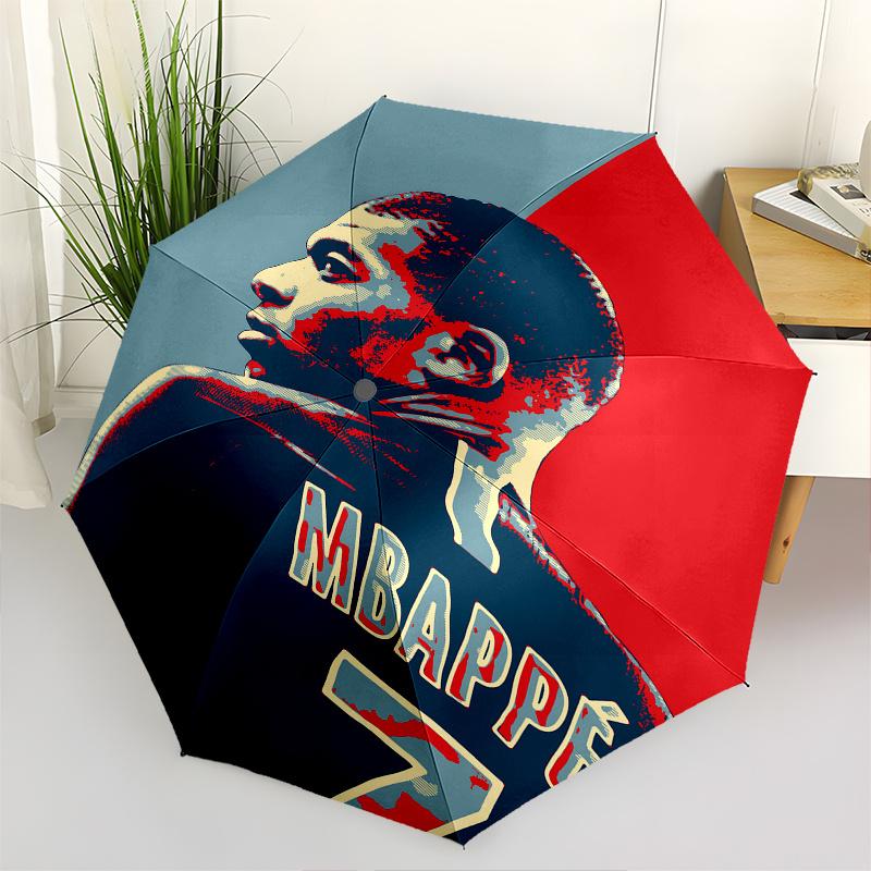 

Mbappé, Number 7 Automatic Opening and Closing Umbrella, Compact Travel Umbrella, Lightweight and Portable, Suitable for Beach Commuting Bus