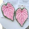 Plant Towels Leaf Design Ultra Absorbent Quick Dry Washable with Hanging Ring Hand Towel for Bathroom Kitchen Towel Decor
