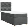 VidaXL Slat Bed Base with Mattress Dark Grey 100x200cm Fabric 3293499