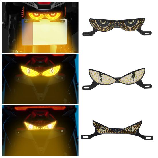 Motorcycle License Plate Screw Light with Demon Eye Shape Rear Taillights