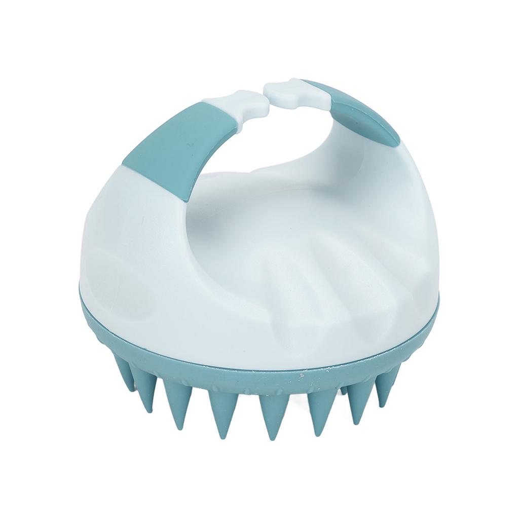 Hair Massager Soft Silicone Waterproof Manual Hair Massage Scalp Cleaning Anti Dandruff Shampoo Brush Green