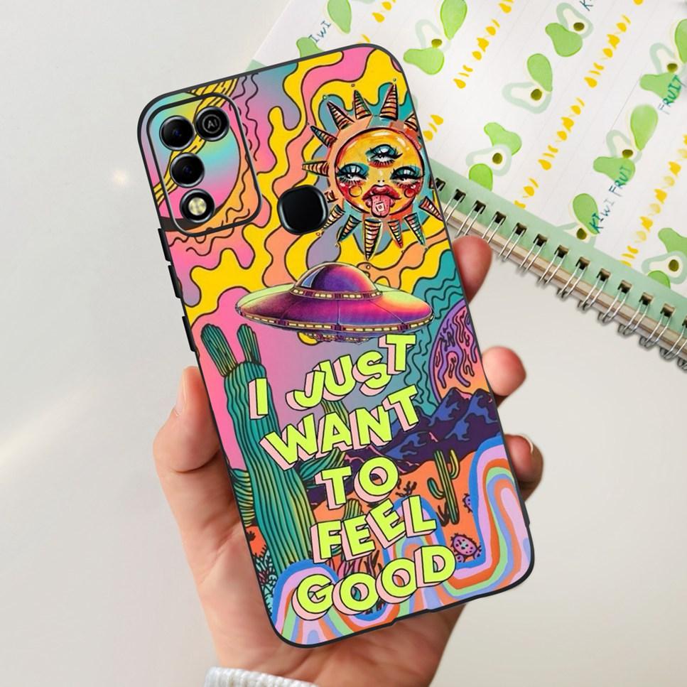 For Infinix Hot 11 Play 6.82" Soft Silicone Phone Cases For Infinix Hot 11 Play 11play 10Play Cover Luxury Flowers Funda Capa