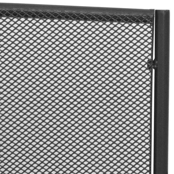 VidaXL Banc de Jardin Accoudoirs Maille d'Acier Banquette Meuble de Jardin 42732