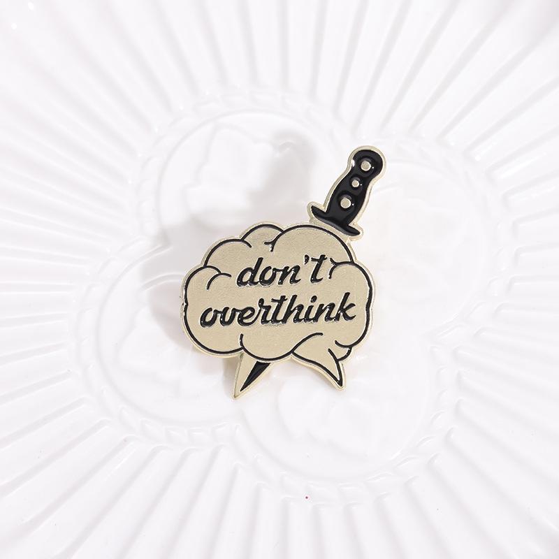 Retro Alloy Inspired Badge Brooch Featuring Colorful Lettering And Elements Cartoon