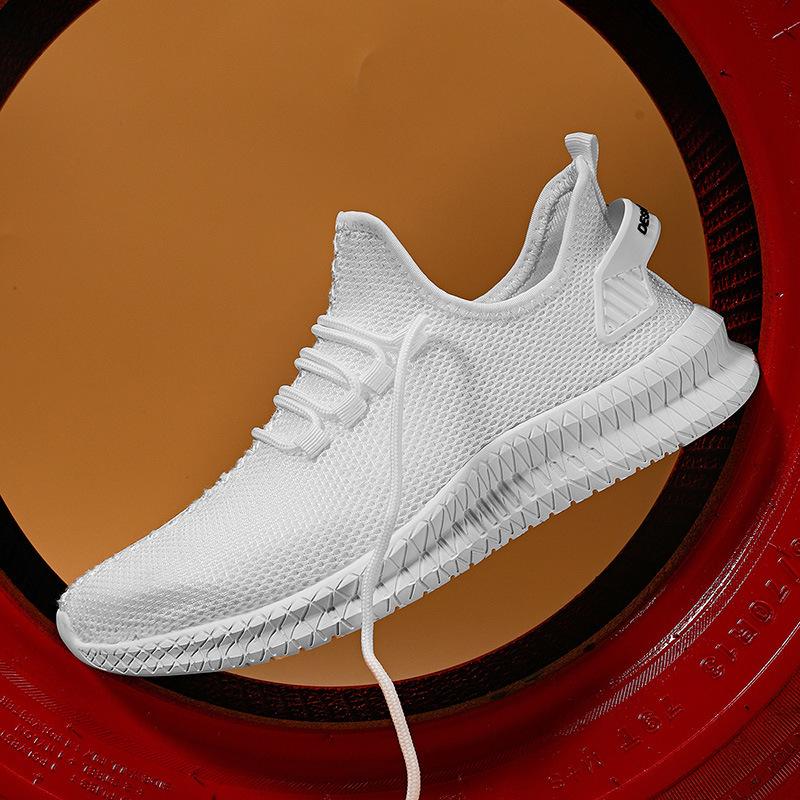 2025 four seasons mesh sports men's shoes, fashionable foot-covering men's sports shoes, mesh lightweight sports and leisure shoes