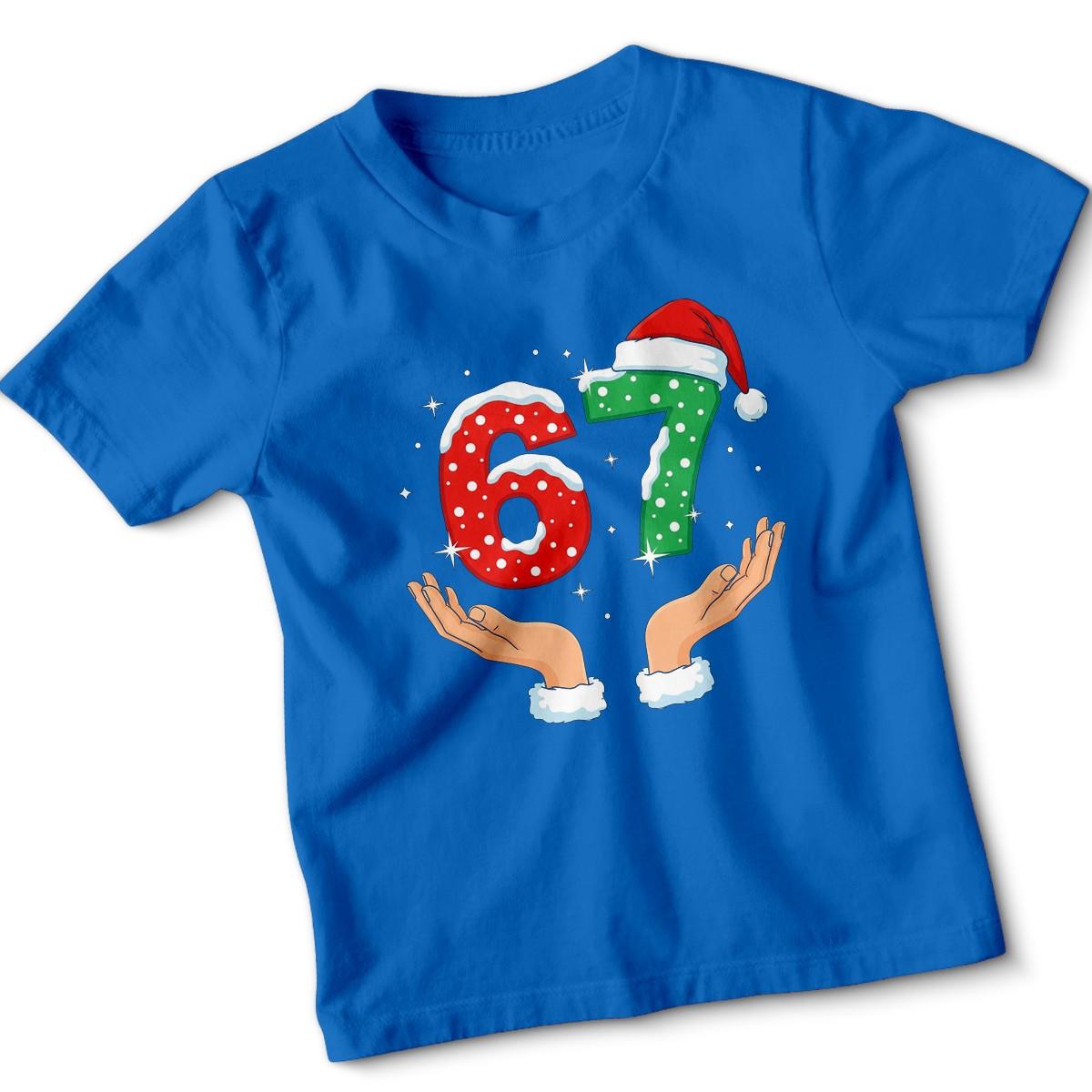 Six Seven 67 Christmas Holidays Kids T-Shirt Festive Celebration Design 2XL