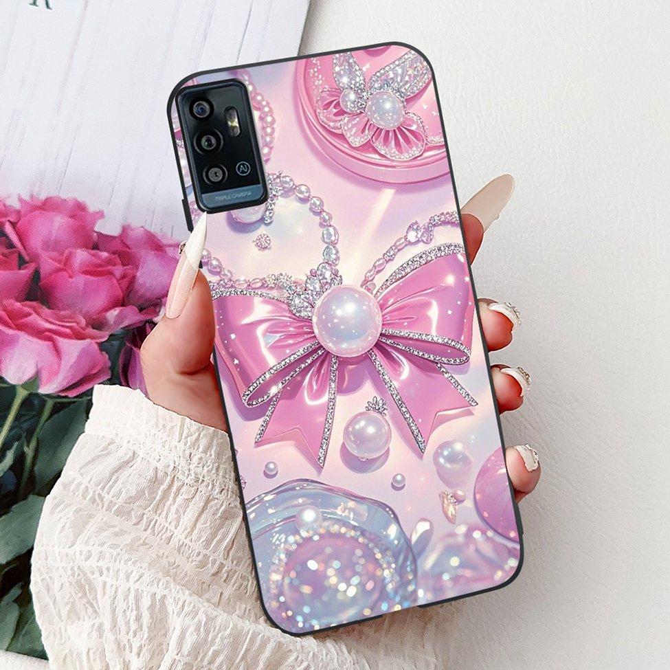 Für ZTE Blade A51 Hülle Für ZTE Blade A71 Case A7030 Luxus Schmetterling Liebe Süße Katze Cool Hübsch Löwe Bemalt Schwarzes Silikon