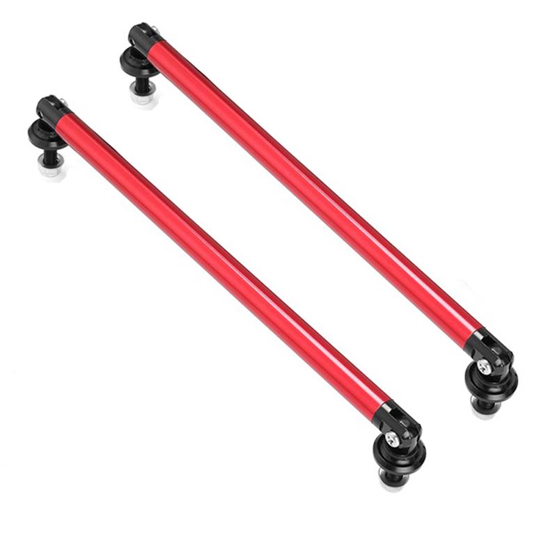 2x Universal Lip Splitter Rod Support Bars 200mm Adjustable Front Rear Bumper