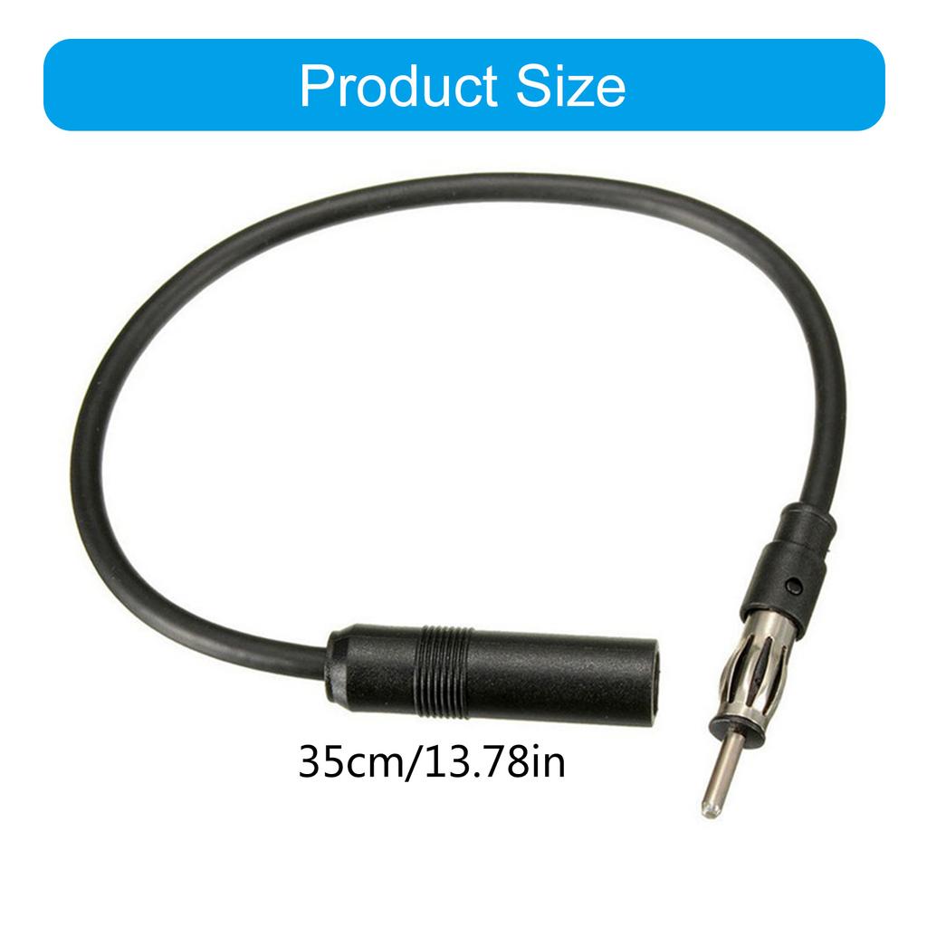 Antenna Adapter Extension Cord Wire Cord for Car Radios Reception 35cm Plugs and Play Enhanced Indoor and Outdoor Use