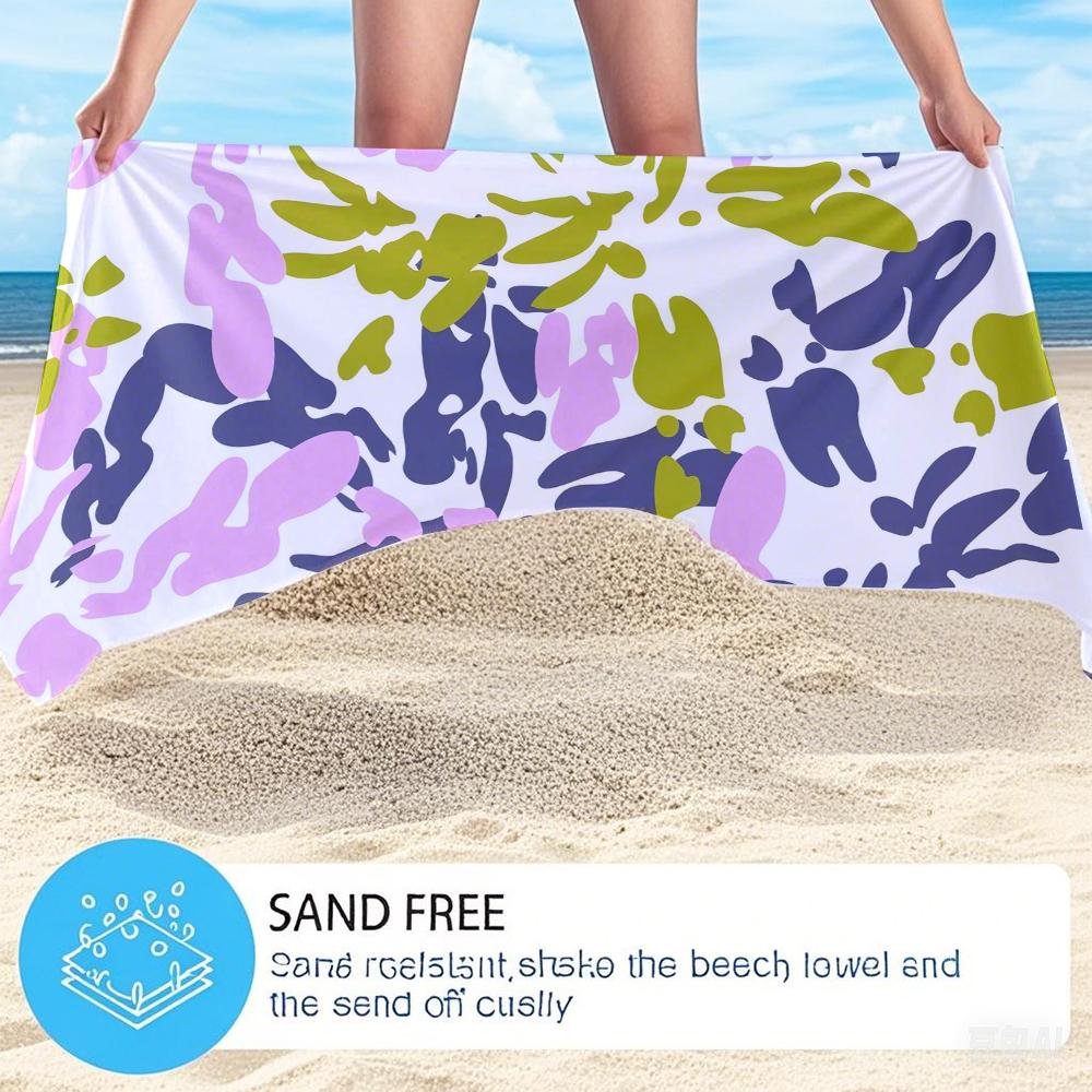 Modern Abstract Charm Oversized Microfiber Beach Towel Sand Proof Quick Dry, Absorbent for Swimming Pool Travel Camping