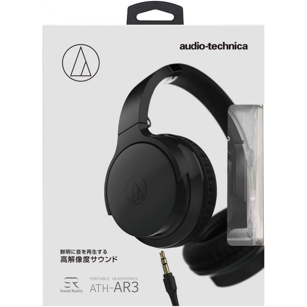 Audio Technica ATH AR3 BK Kopfhörer, kabelgebunden, Schwarz, normal, Schwarz