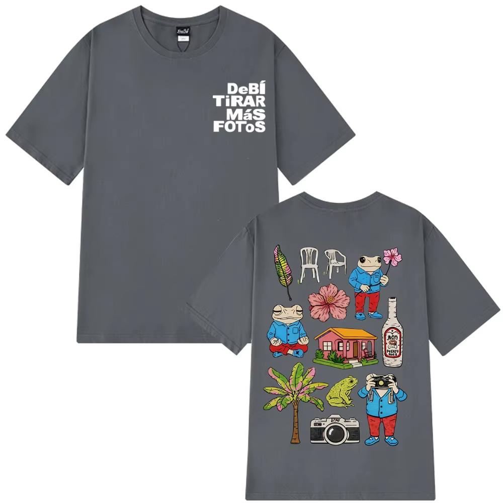Rapper Bad Bunny Tour 2026 Debi Tirar Mas Fotos DTMF Merch TShirt Unisex Fashion Clothing Summer ONeck Hip Hop Tees Streetwear