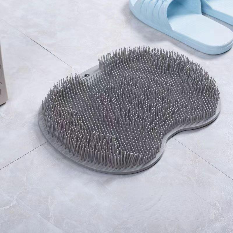 Exfoliating Shower Massage Scraper Bathroom Non-slip Bath Mat Back Massage Brush Silicone Foot Wash Body Cleaning Bathing Tool