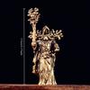 Vintage Brass Zombie Statue Horror Skull Mage Ghost Sculpture Death Reaper Figurine Prank Decoration Desktop Ornament Home Decor