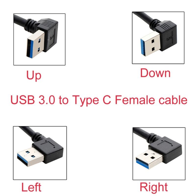 Usb3.0 Male To Usb 3.1 Type-C Female Cable Adapter Usb Type-A To Type-C Data Sync- Converter for Phone Laptop