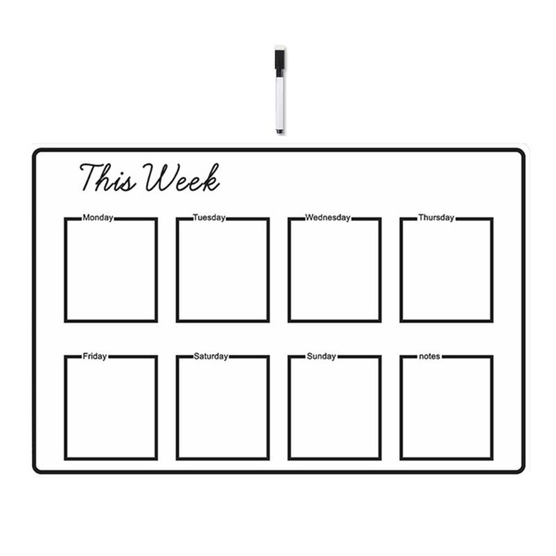 Magnetic Fridge Calendar Weekly Monthly Planner With Marker For Kitchen Refrigerator Office Organization Daily Planning