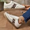 Women Flats Sneakers Leopard Designer Autumn Casual Shoes Lace Up Running Sport Shoes 2024 Trend New Walking Zapatillas Ladies