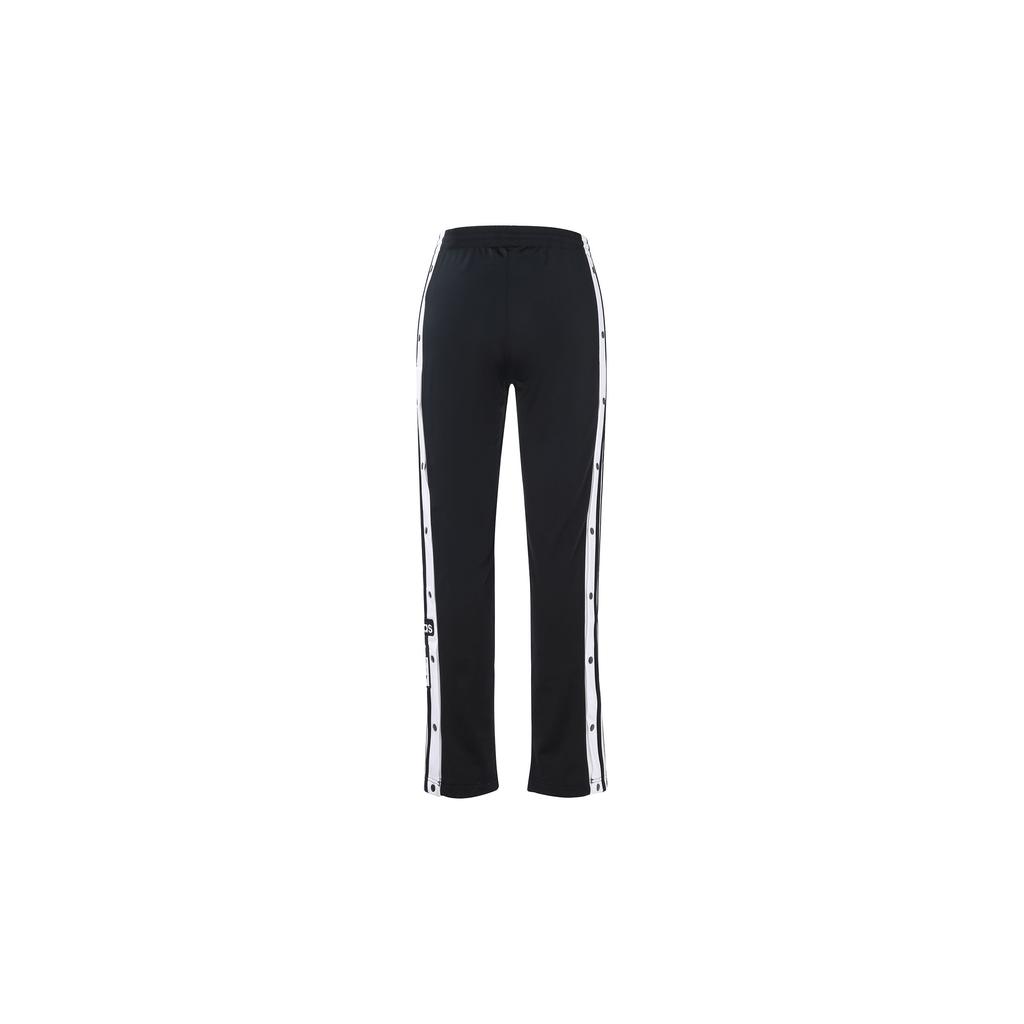 Adidas Originals Trefoil Side Button Spliced Straight Leg Track Pants Japanese Edition Women Bottoms Black GN2807