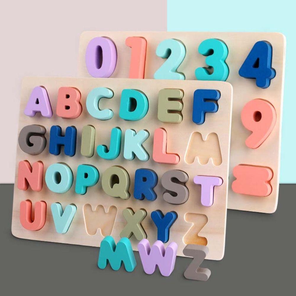 Early Education Alphabet Number Puzzle Matching Games Kids Puzzle Toys Birthday Gift