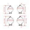 25.4/28.6/31.8/34.9mm Vintage Bicycle Brake Cable Clamp- Bike Disc Brake Shifter