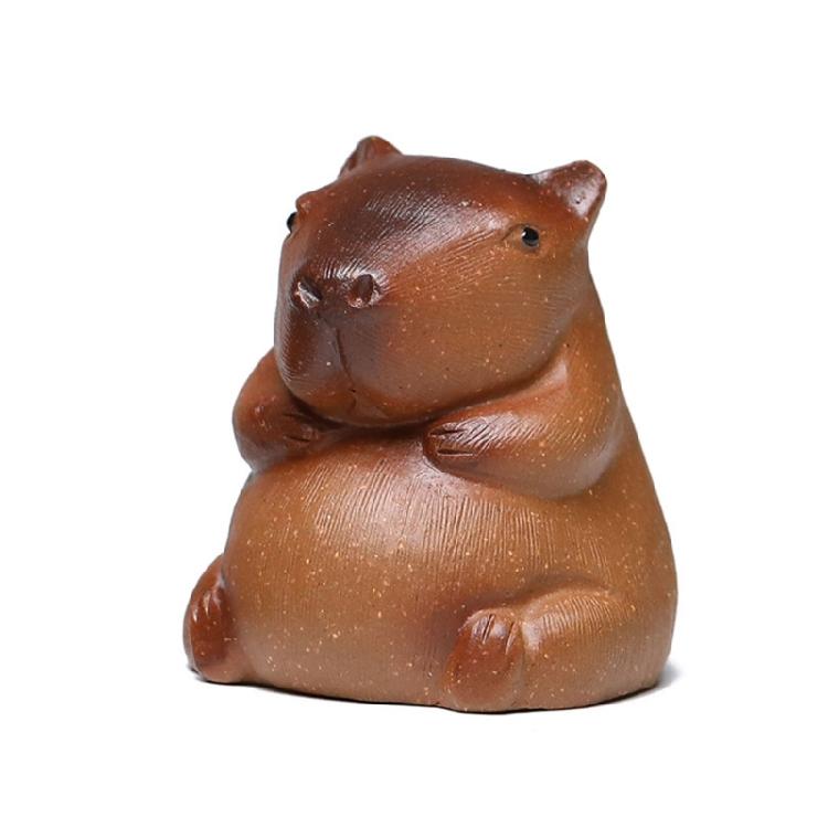 

Cute Capybara Ornament Table Figure Distinctive Clay Capybara for Collector