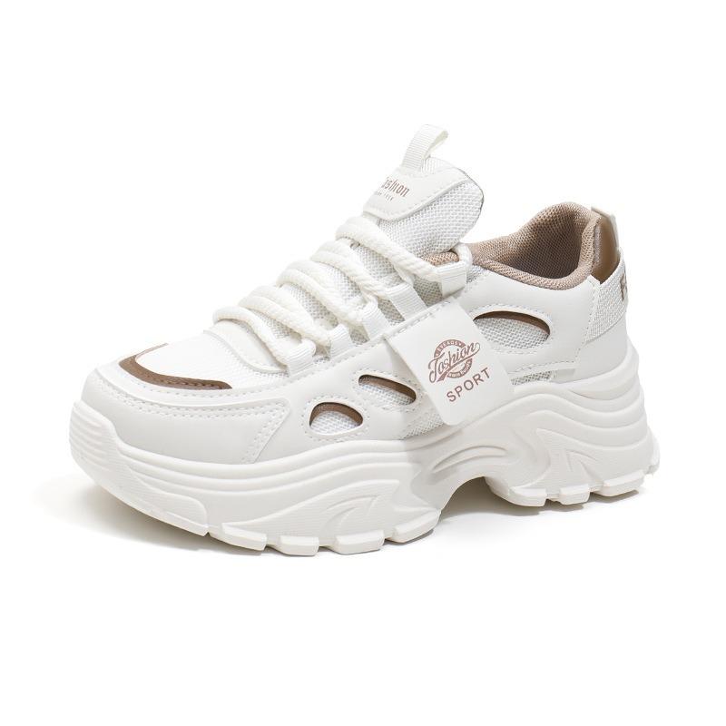 New dad shoes women's spring student sports running casual shoes thick sole height street shot