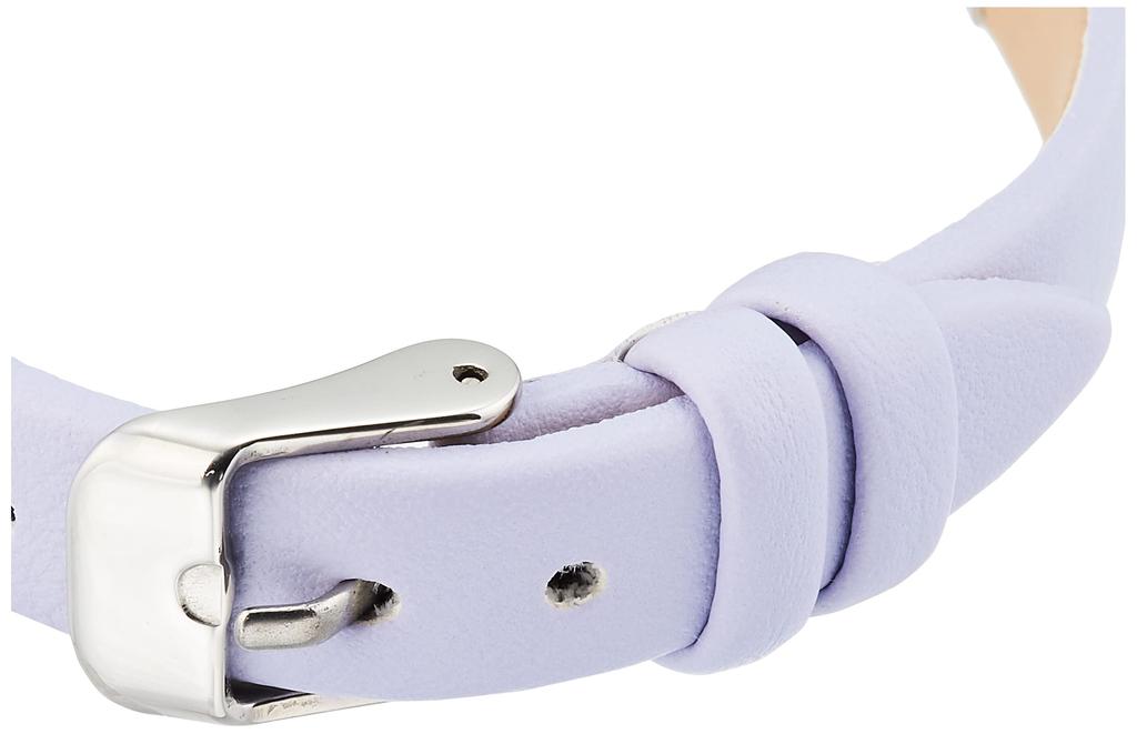 Fieldwork Lovely Analog Watch, Silver with Leather Strap, GY044-3, Women's, Purple
