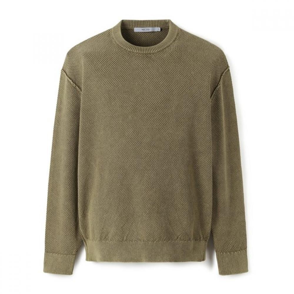 Круглая шея Вязаный свитер Sawaw24031bex beige/100