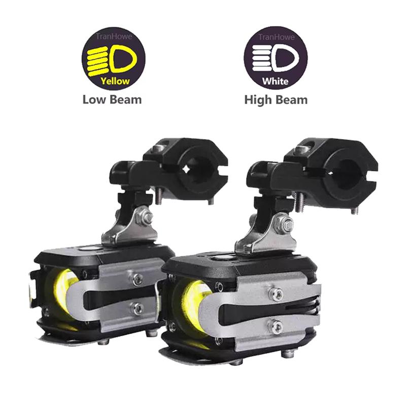 

J03 Motorcycle Auxiliary Front Headlight With Wireless Switch Easy Install Waterproof And Dustproof LED Beads Low & High Beam