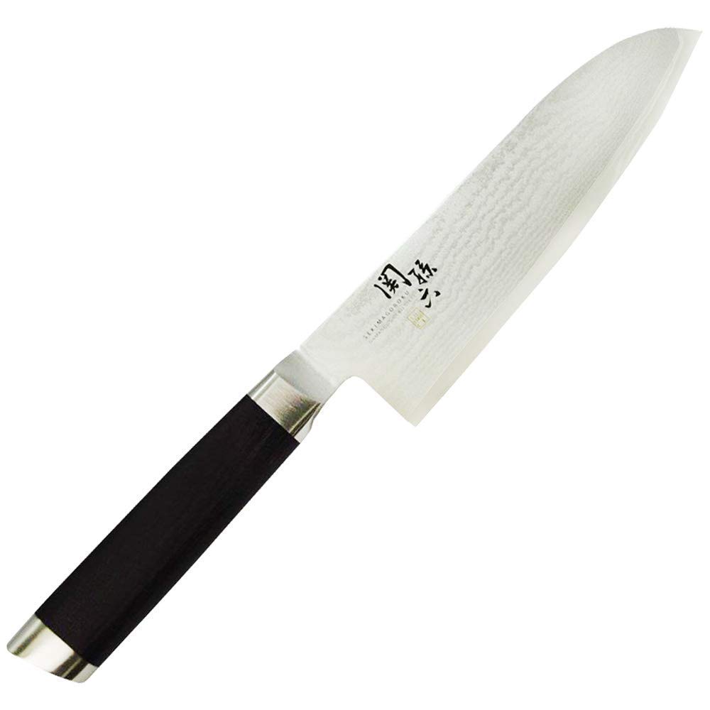 Kai Seki Magoroku Damascus Santoku Knife Petty Knife Sharpener Dishcloth Set + + + [AE-5200, AE-5202, AP-0308]