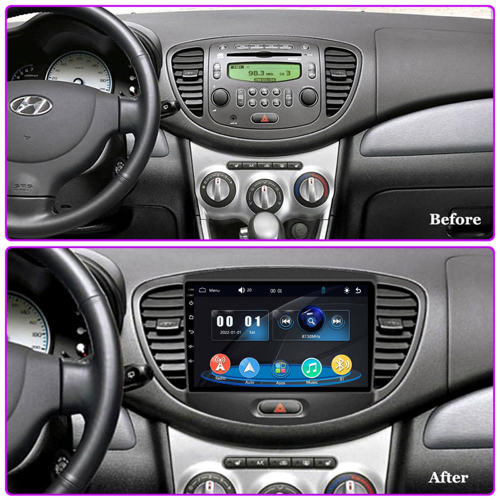 Icreative Car Radio Multimedia MP5 Player Head Unit Stereo BT For Hyundai Grand I10 2008-2012