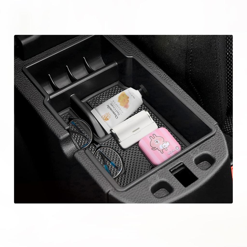 BIXUAN Fiat 500 X Console Box Storage Tray, Armrest Box Organizer Tray with Rubber
