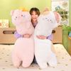 Plush Pig Sleeping Hat Pillow With Leg Holder For Girls And Bedside Comfort