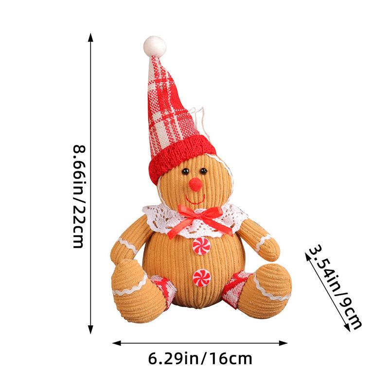 Christmas Gingerbread Man Doll Xmas Tree Hanging Ornament Pendants Kids New Year Gift 2025 Christmas Decoration For Home Navidad