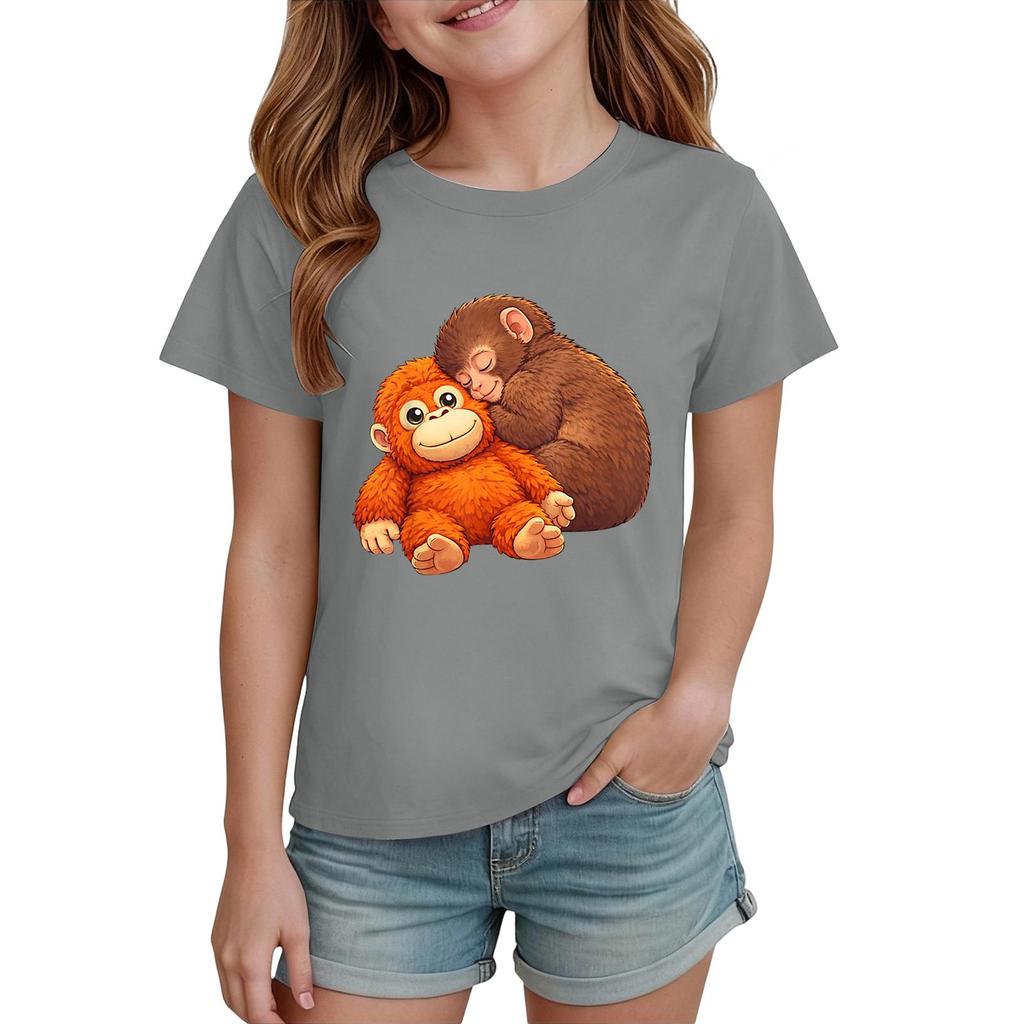 Boys' And Girls' Printed Fashion Casual Short-Sleeve T-Shirts