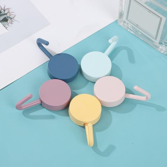 Easy Install Wall Hooks 10PCS Adhesive Hooks, Decorative Multi-colored Plastic Hangers, No Strong for Bags Drilling Required Colorful Storage