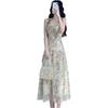 Vintage French Retro Slip Dress With Knit Fabric For Summer Casual Wear