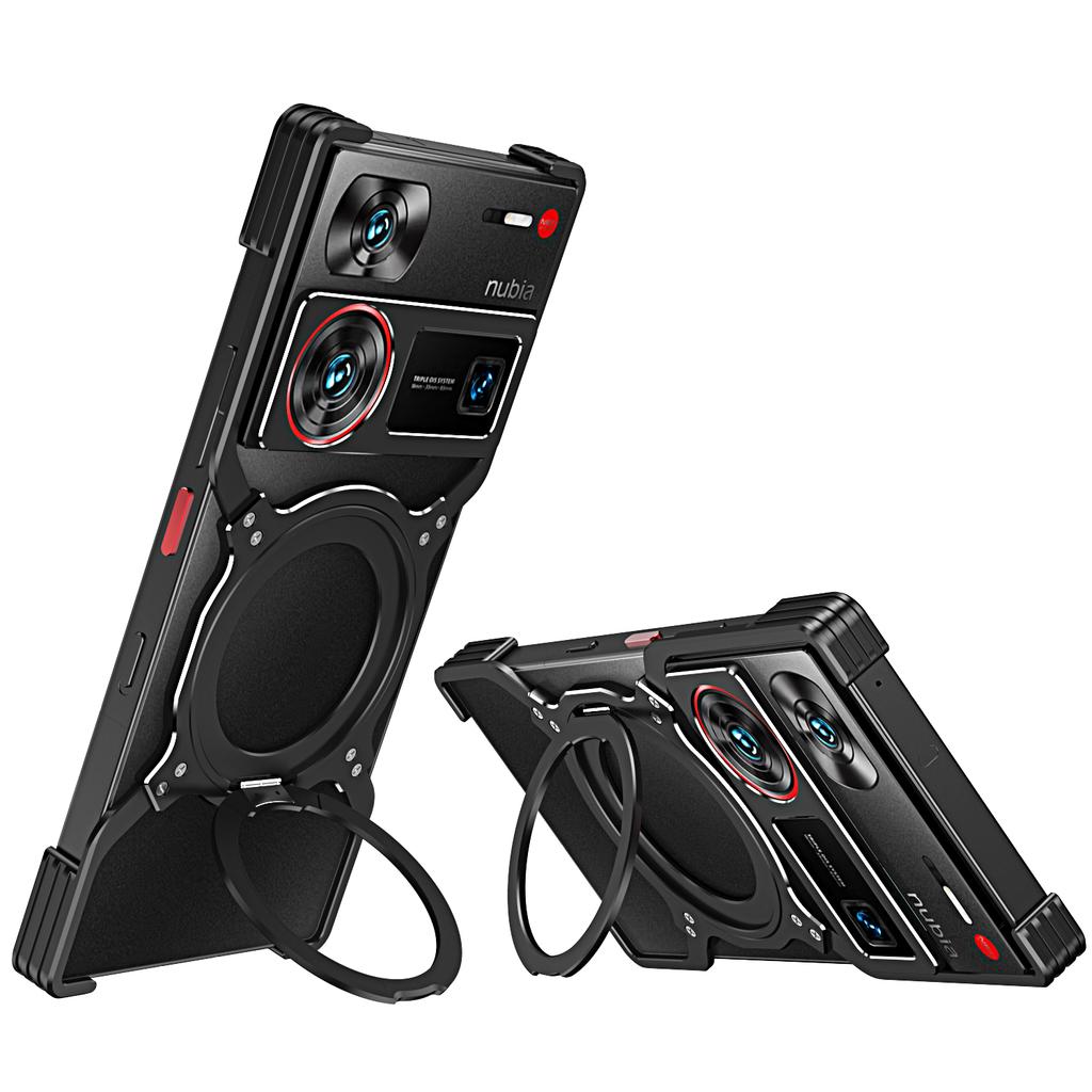 For ZTE Nubia Z60 Ultra/Z60 Ultra Leading Kickstand Case Metal Bumper Magnetic Phone Cover